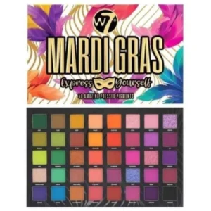 w7 mardi gras pressed pigment eyeshadow palette – 40 colors
