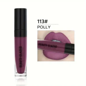 beauty glazed matte lipstick smudge proof #113 polly – 8g