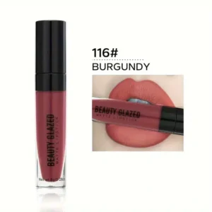beauty glazed matte lipstick smudge proof #116(burgundy) – 8g