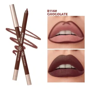beauty glazed waterproof & long lasting lipliner pencil – b114 chocolate