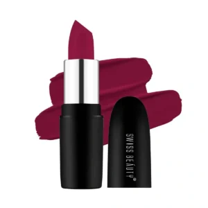 swiss beauty pure matte lipstick raspberry 207