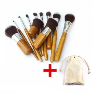 bamboo professional 11pcs makeup brush set